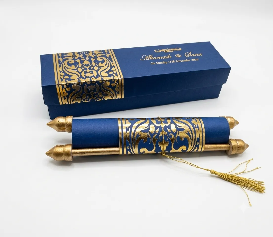 Scroll Wedding Card